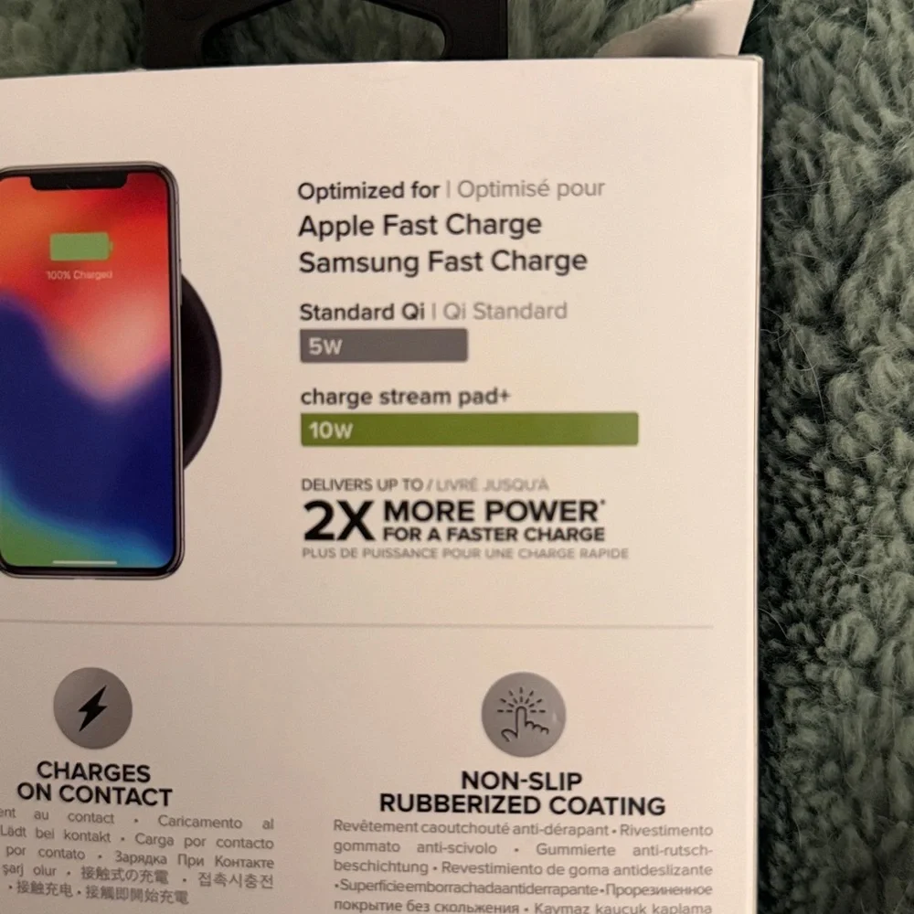 mophie Charge Stream Pad+ Wireless Charging Pad - Black